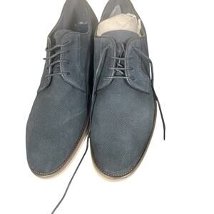 New Morretti Gold Label Navy Suede Shoes Size 11d